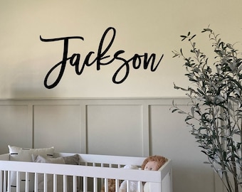 Large Baby Name Sign, Large Nursery Name Sign, Big Family Name Sign, Above Crib Name, Custom Wedding Sign, Cursive Name, Custom Sign