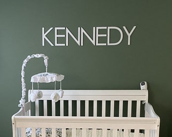 Custom Nursery Wood Name Sign for Baby Shower Gift or Personalized Nursery Decor, Kids Name Sign for Accent Wall in Nursery or Kids Room