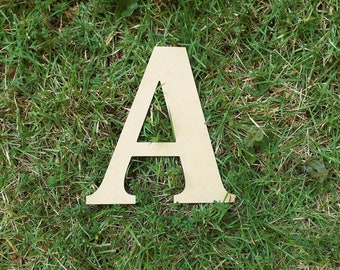 Wood Letters, 1/4" thick Unfinished MDF Wood Letters and Numbers, Craft Letters, Paintable Letters, Large Wood Letters - Fancy Font