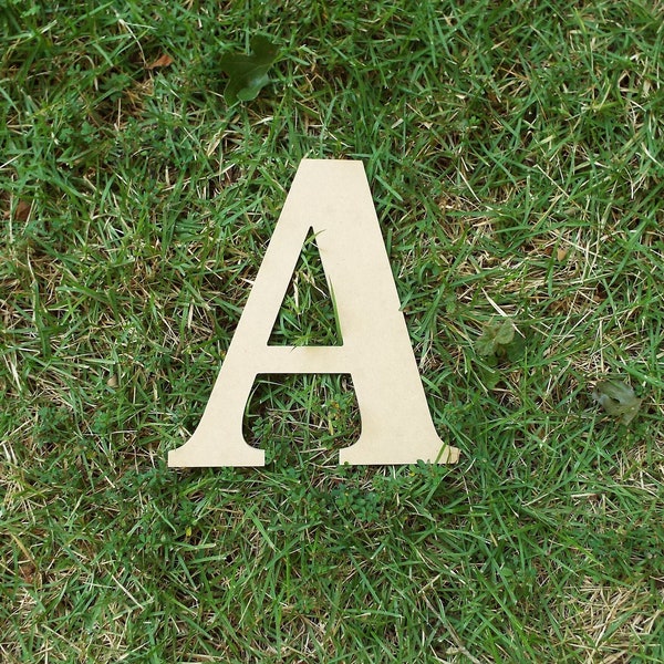 Wood Letters, 1/4" thick Unfinished MDF Wood Letters and Numbers, Craft Letters, Paintable Letters, Large Wood Letters - Fancy Font