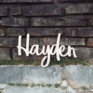 Wooden Name Sign: Nursery Decor, Above Crib