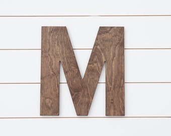 Stained Wood Letters, Large Nursery Letters, Large Wedding Letters, Last Name Letter - Block Font