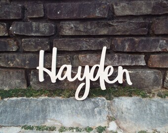 Wooden Name Sign, Wooden Above a Crib Sign, Nursery Name Sign, Baby Name Sign
