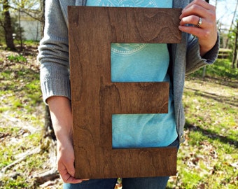 Stained Wood Letters, Large Nursery Letters, Large Wedding Letters, Last Name Letter - Block Font