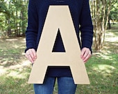 Wood Letters, Unfinished MDF Letters, 1.5 quot -20 quot , Paintable Letters, Nursery Decor, Alphabet Letters, Baby Shower Crafts, Block Font