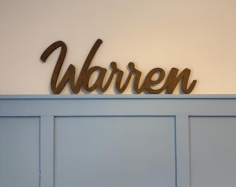Nursery Wood Name Sign for Baby Shower Gift or Personalized Nursery Decor, CustomKids Name Sign for Accent Wall in Nursery or Kids Room
