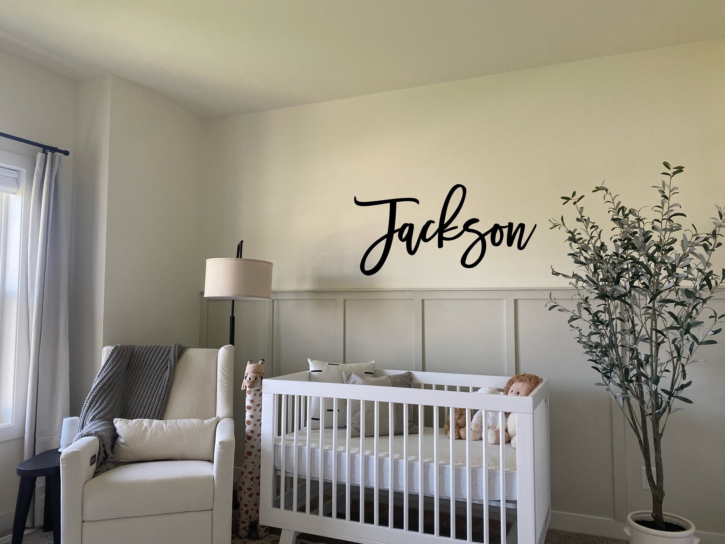 Boy Above Crib Wall Decor Baby Boy Nursery Personalized Name