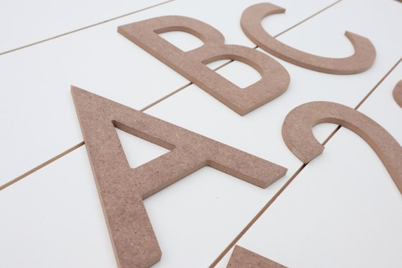 Letras pequeñas de madera de 1 pulgada, letras ABC del alfabeto L sin  terminar para aprendizaje de niños, fuente de rizos pintables para niña