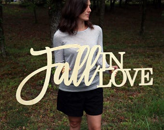 Fall in Love Wedding Sign | Fall Wedding Shower Decor | Custom Fall Wood Sign