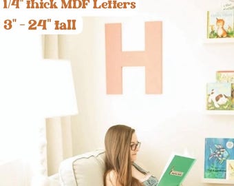 Large Wood Letters for Nursery Decor and Events | Baby Shower Wood Letters | Unfinished MDF Letters | 3" tall - 24" tall