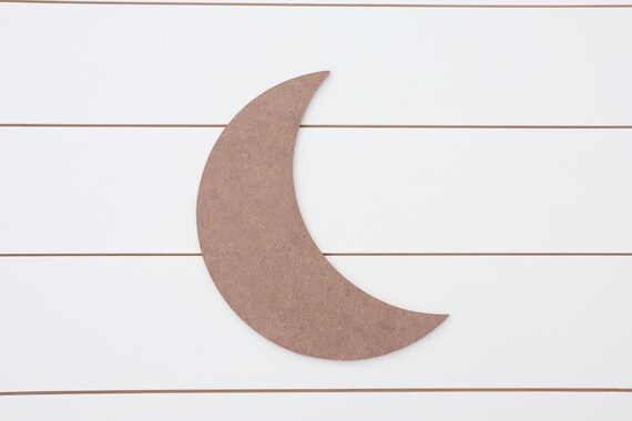 Wall Decor Home & Living 1/4 thick Crescent Moon and Stars MDF wood ...
