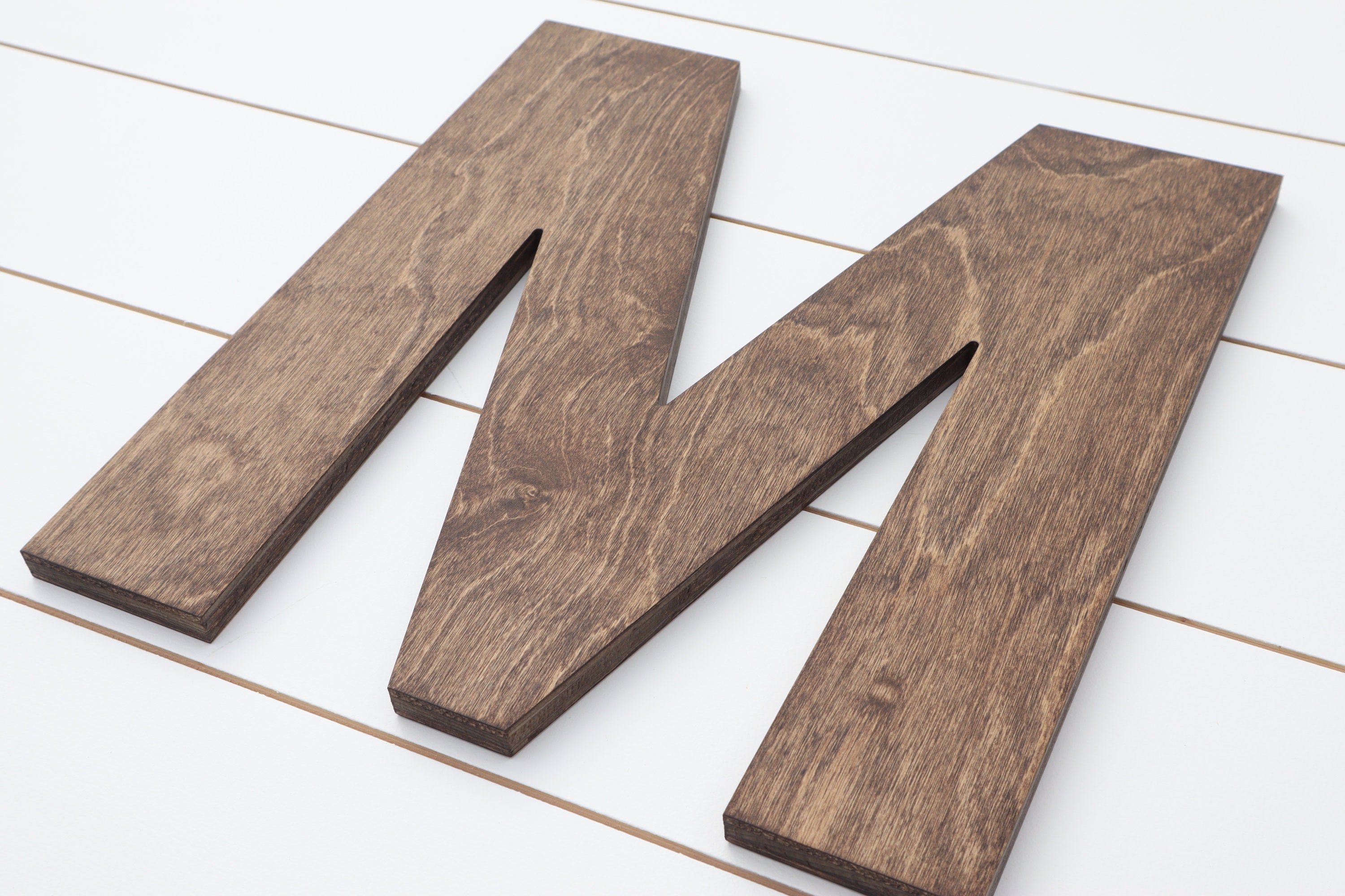 Pressed Board Beveled Wooden Letter I, Natural, 6-inch 
