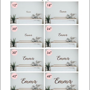 Large Baby Name Sign, Large Nursery Name Sign, Big Family Name Sign, Above Crib Name, Custom Wedding Sign, Cursive Name, Custom Sign image 7