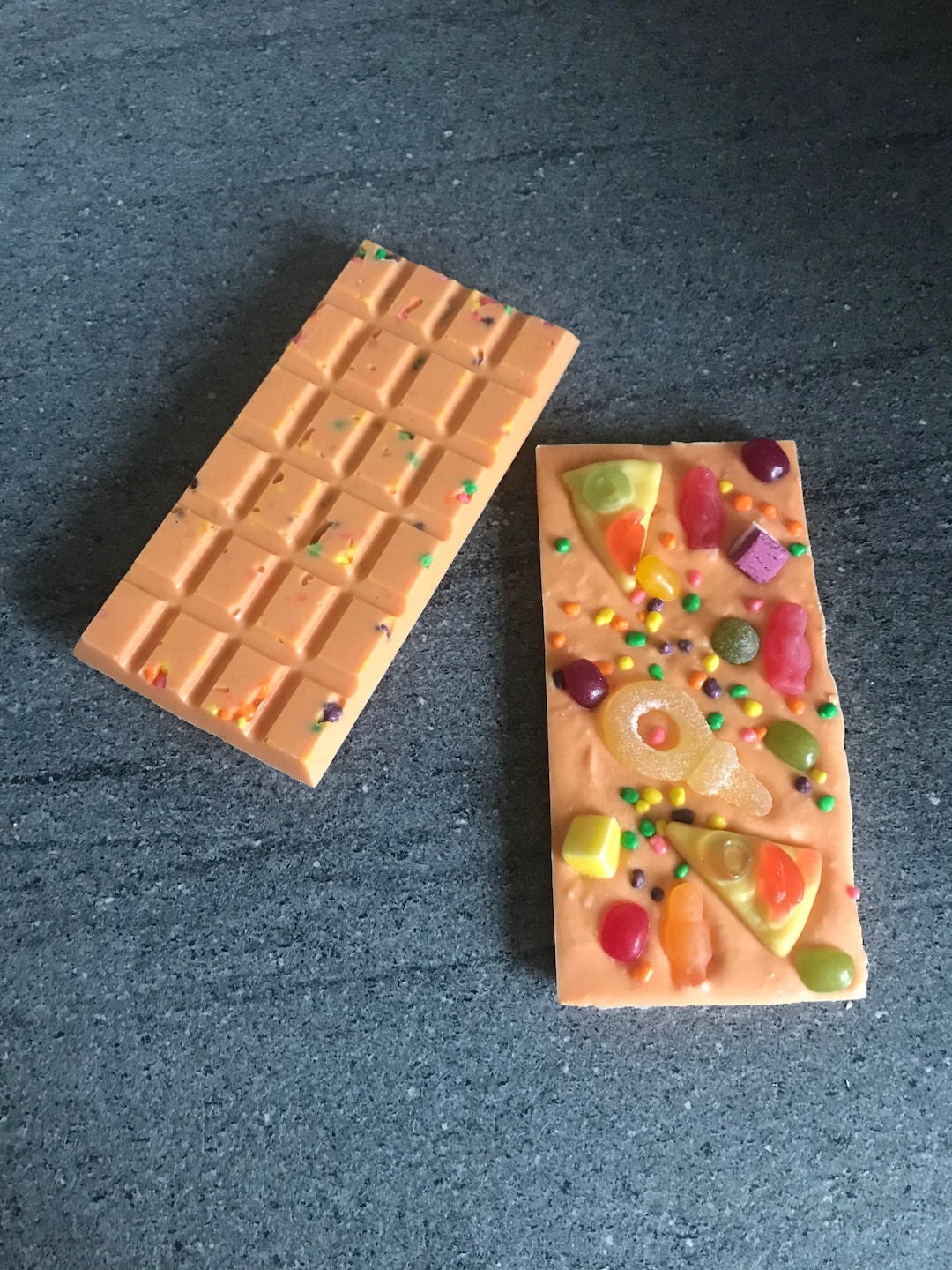 Orange Popping Candy Chocolate Bar, Chocolate Bar, Popping Candy