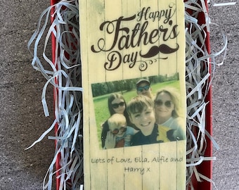 Personalised printed Father’s Day chocolate bar