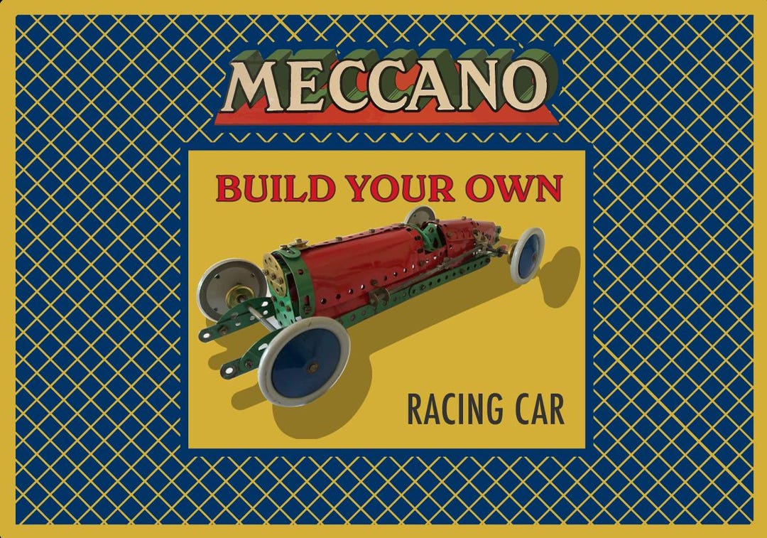 Build Your Own Racing Car 1930s Org Meccano in Kit Form With