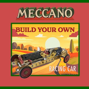 Tracteur Meccano jouet ancien tôle de construction neuf en boite d