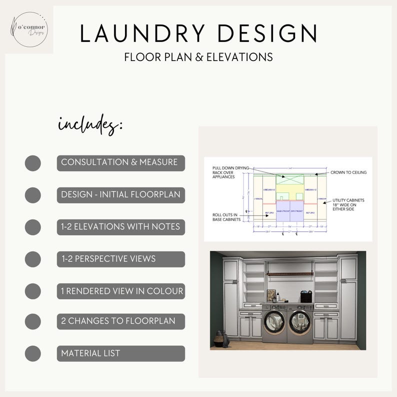 LAUNDRY DESIGN PACKAGE Virtual Laundry Design Package: Custom Cabinet ...