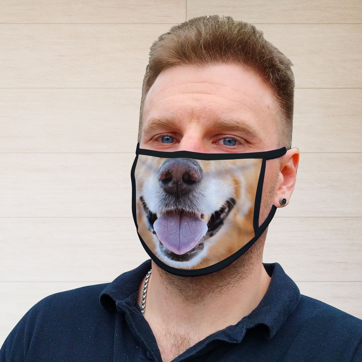 Dog Face Washable Face Mask Printed Mask Unique Design Dog Etsy