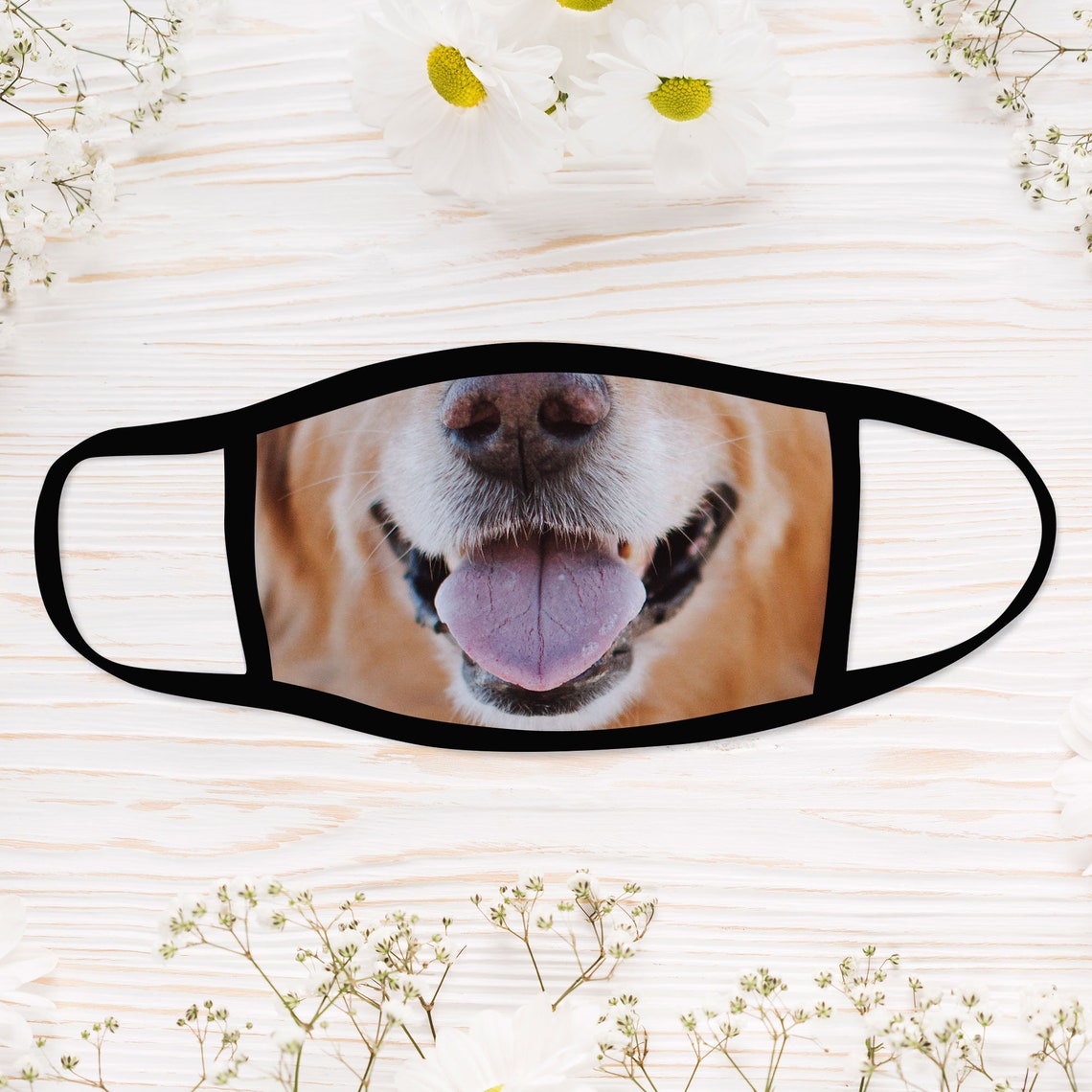 Dog Face Washable Face Mask Printed Mask Unique Design Dog Etsy