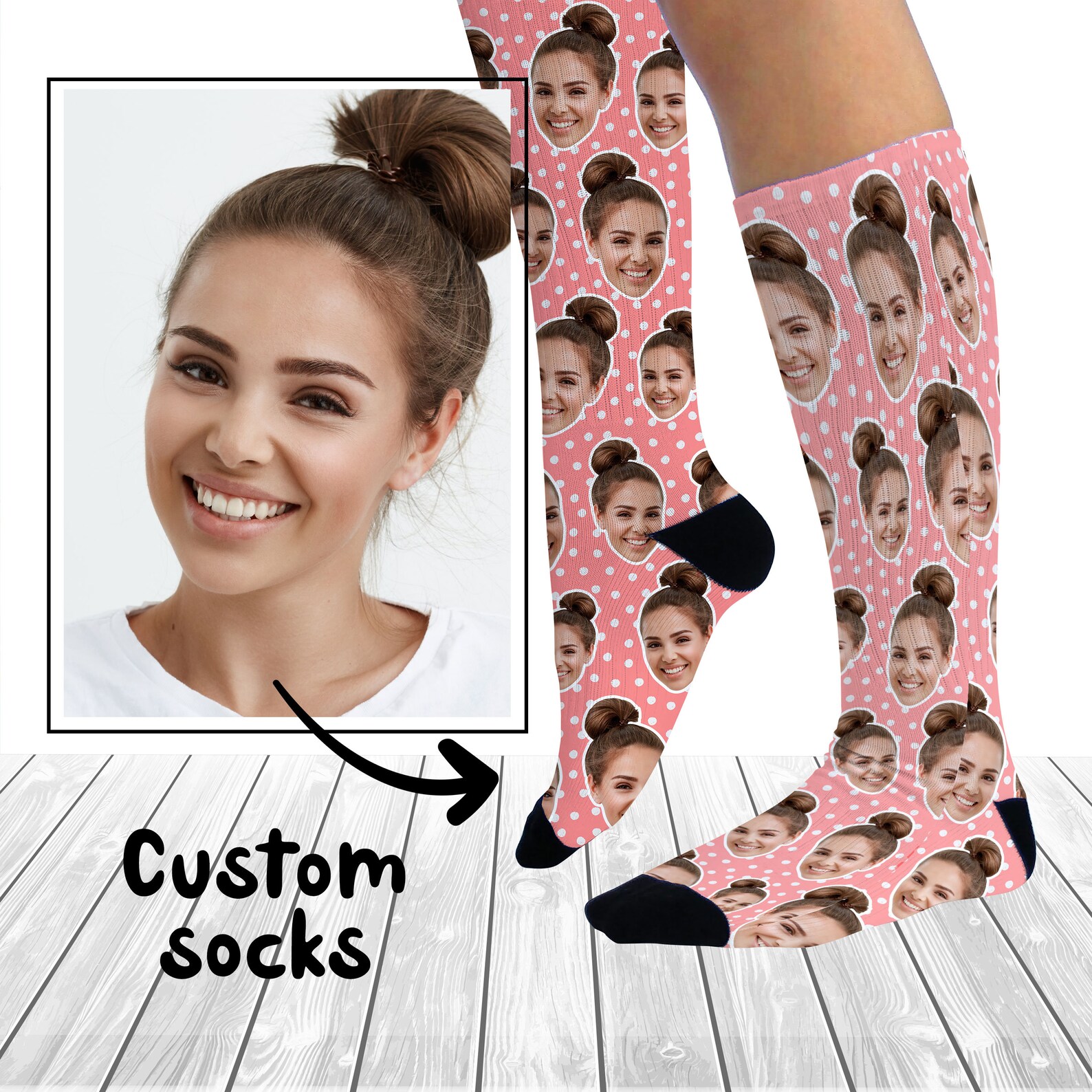knee high white tube socks