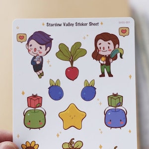 Hoja de pegatinas de Stardew Valley