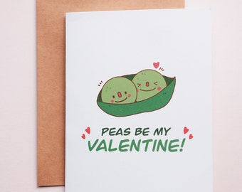 Süße Erbsen meine Valentinstag Karte Zwei Erbsen in einem Topf