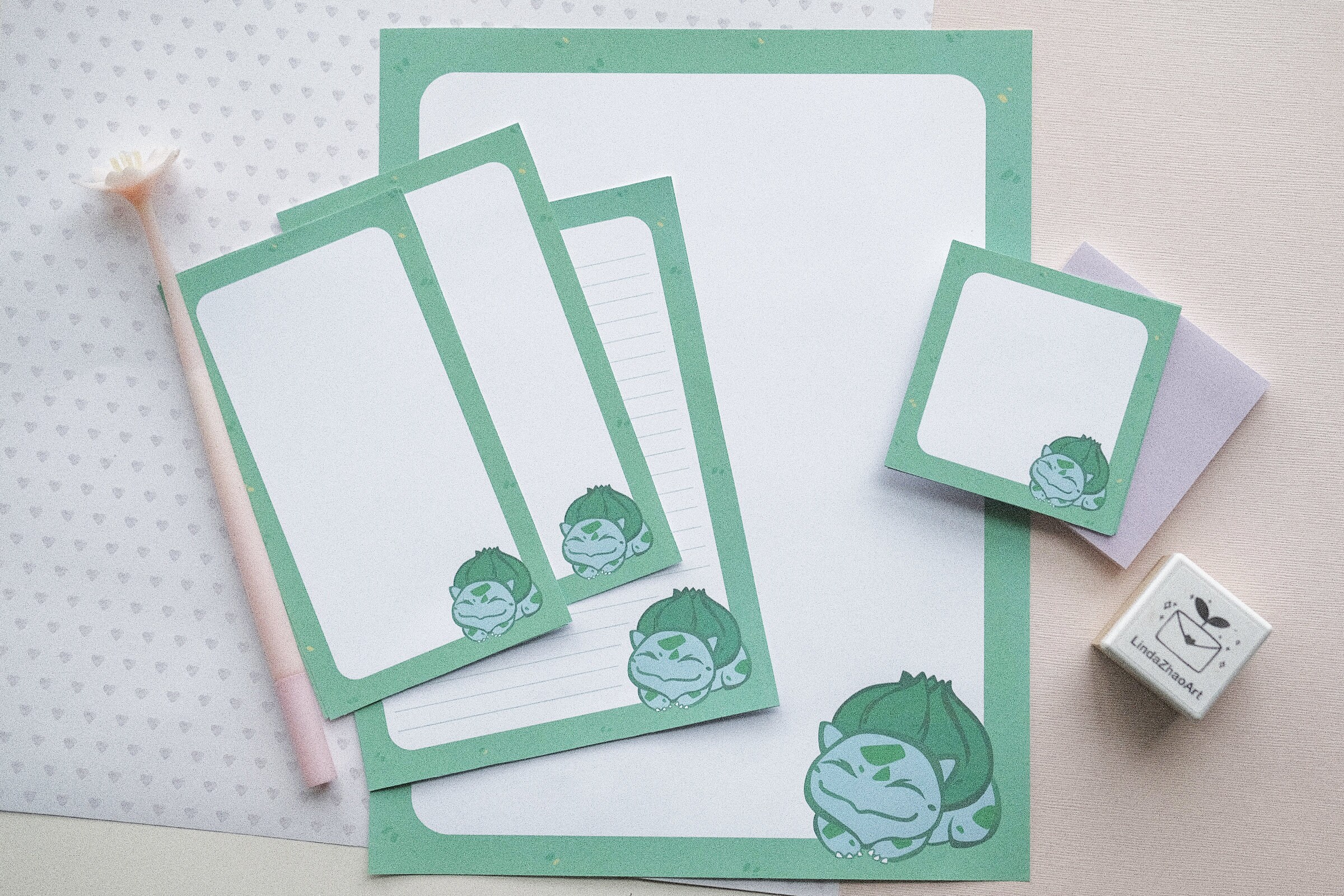 Bulbasaur Letter and Note Set Printable Pokémon - Etsy