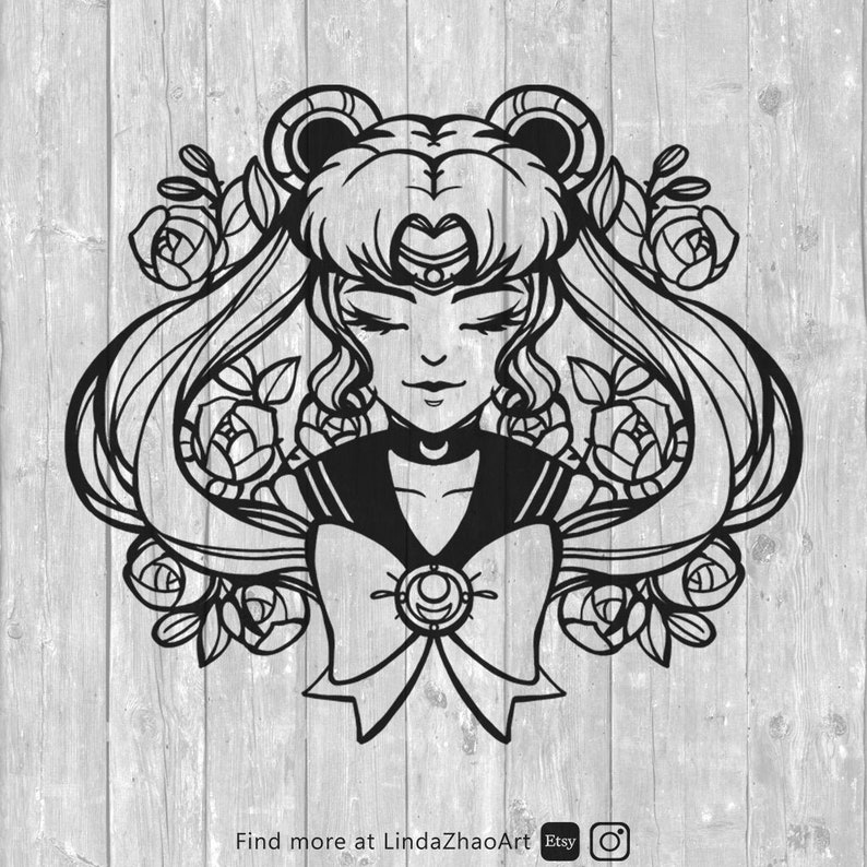 Download Sailor Moon Clip art SVG Download | Etsy