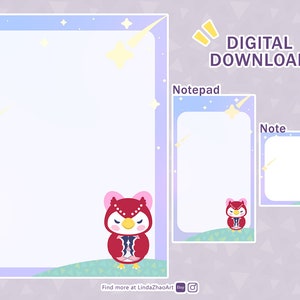 Animal Crossing Celeste Papier/Notatnik Cyfrowe pobieranie
