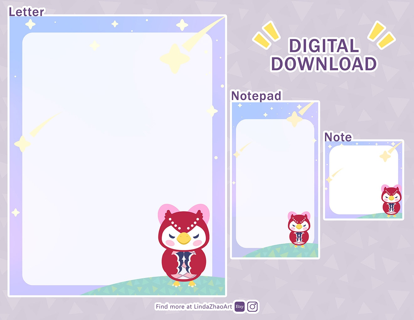 Animal Crossing Celeste Paper/notepad Digital Download - Etsy