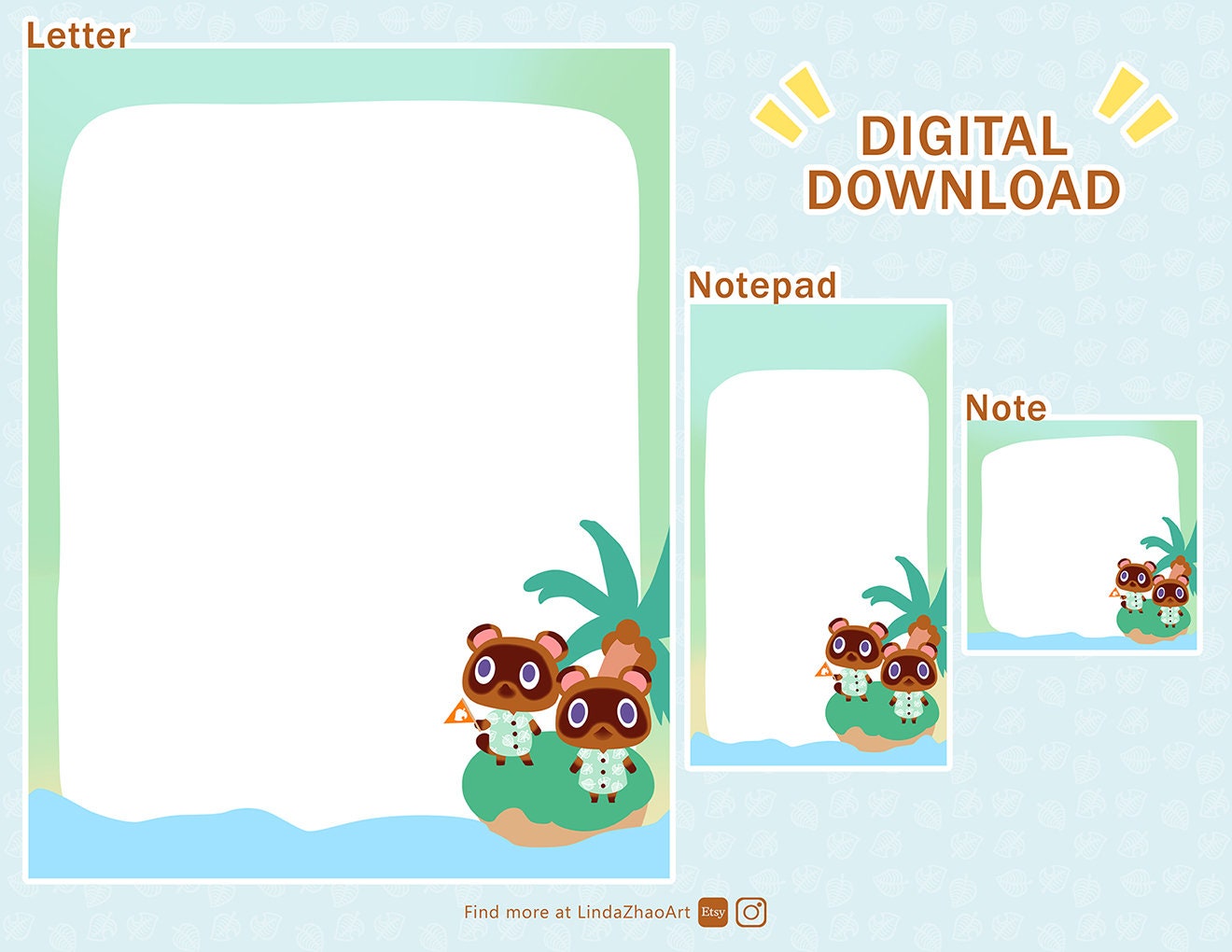 Animal Crossing Paper/notepad Digital Download - Etsy Animal Crossing Paper/notepad Digital Download - Etsy