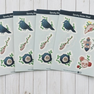 Feuille d’autocollant spooky Clear Matte