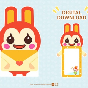 Bunnie Karte Animal Crossing Printable