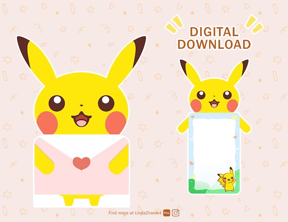 Pikachu Card Pokémon Printable - Etsy Australia