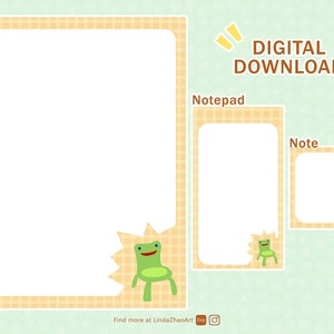 Animal Crossing Frog Chair Paper/Notepad Digital Descargar