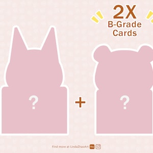 2 Carte Mystère Animal Crossing de catégorie B