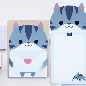 Carte mignonne de chat tigré