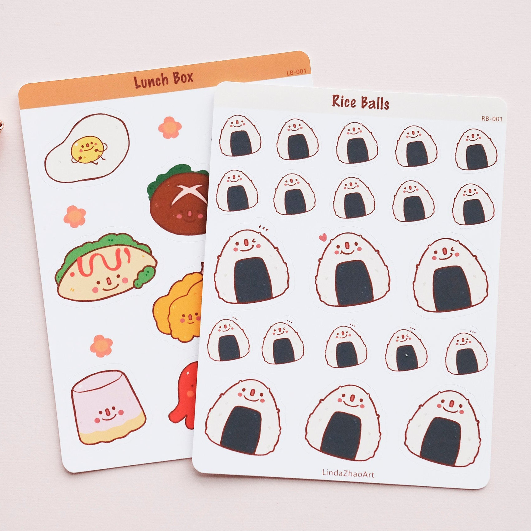 Rice Ball Food Sticker Sheet - Etsy