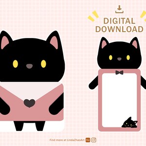Carte Chat Noire Imprimable