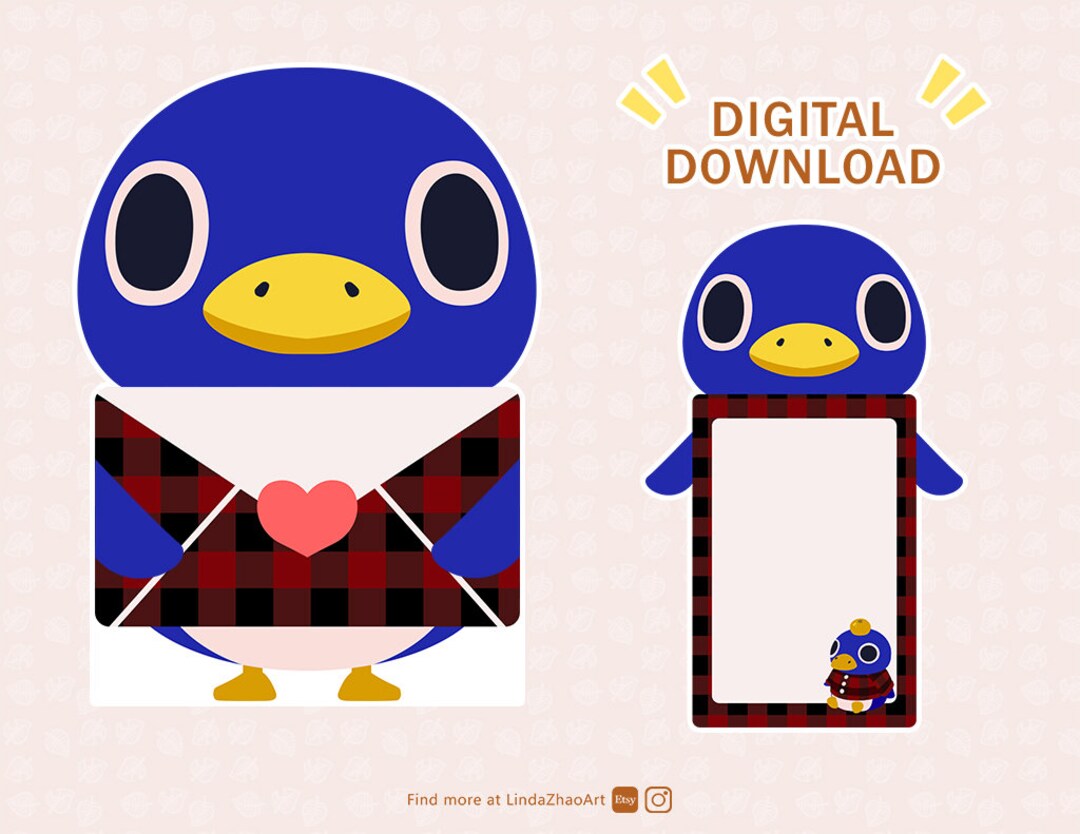 Roald Card Animal Crossing Printable Etsy