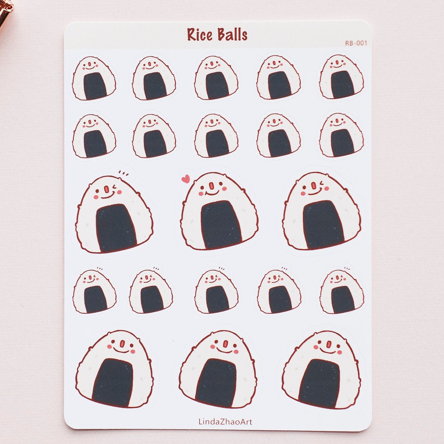 Rice Ball Food Sticker Sheet - Etsy