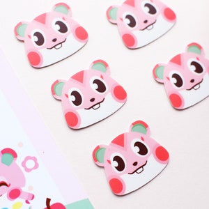 Apple-stickerpakket (5 stickers) Animal Crossing-vinyl