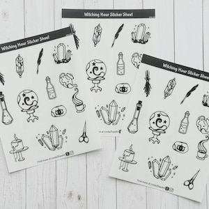 Witching Hour Sticker Sheet Clear Matte