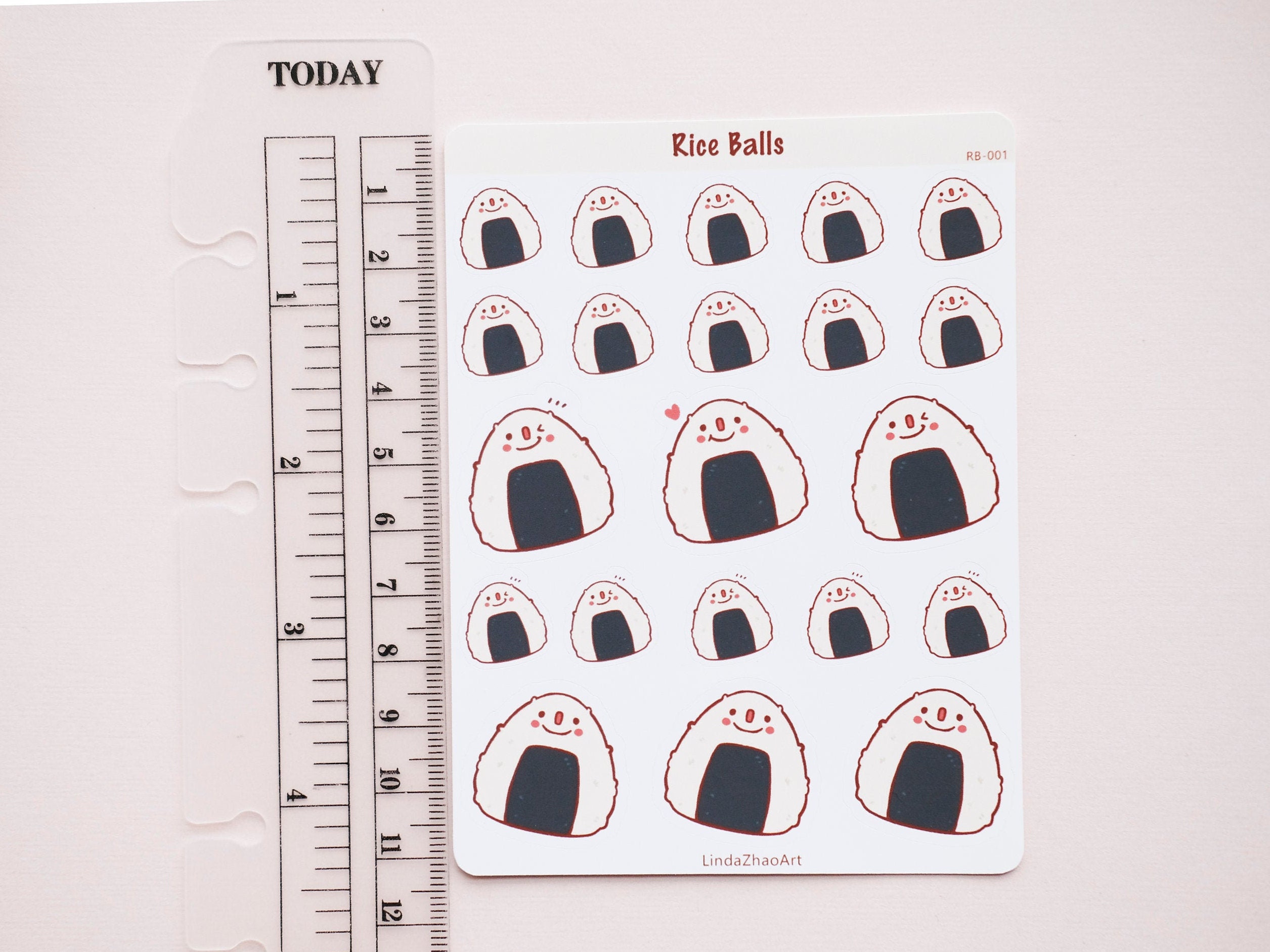 Rice Ball Food Sticker Sheet - Etsy