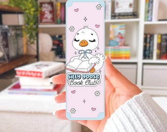 Marcador de página Silly Goose | presente para seu amante de livros, presente literário para um amigo, ingresso para marcador de página, marcador fofo, presente para amante de livros, clube do livro