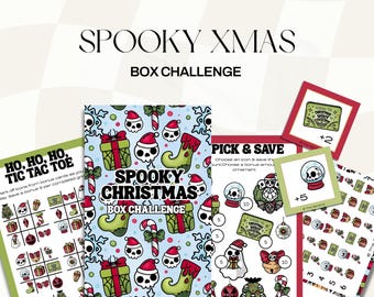 Spooky Christmas Savings Challenge Box | Halloween Meets Christmas Budget Game A6 Cash Stuffing Tracker Savings game savings challenge