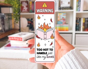 Marcador de livro "Quente demais para manusear" | presente para amante de livros, presente literário para amiga, ingresso para marcador de livro, marcador fofo, presente para amante de livros, clube do livro