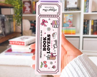 Marcador de livros para amantes de livros | presente para seu amante de livros, presente literário para um amigo, ingresso para marcador de livro, marcador fofo, presente para amante de livros, clube do livro