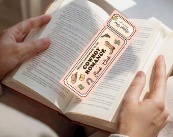 Marcapáginas de romance de vaqueros / regalo para su amante de los libros regalo literario para amigo marcador boleto lindo marcador regalo para amante de los libros club de lectura